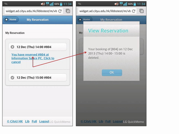 Mobile device booking step