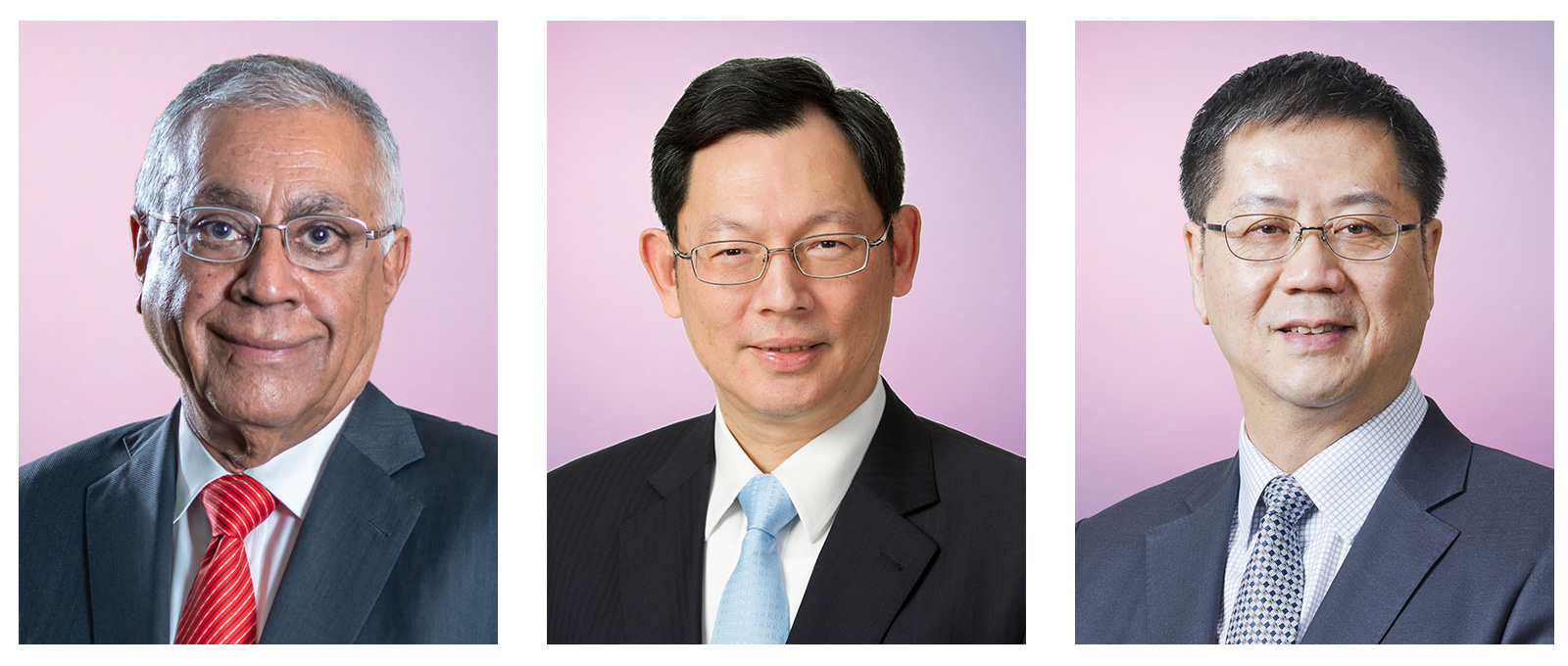 (From left) Mr Harry S Banga, Mr Norman Chan Tak-lam, and Mr Wong Chun-hong.