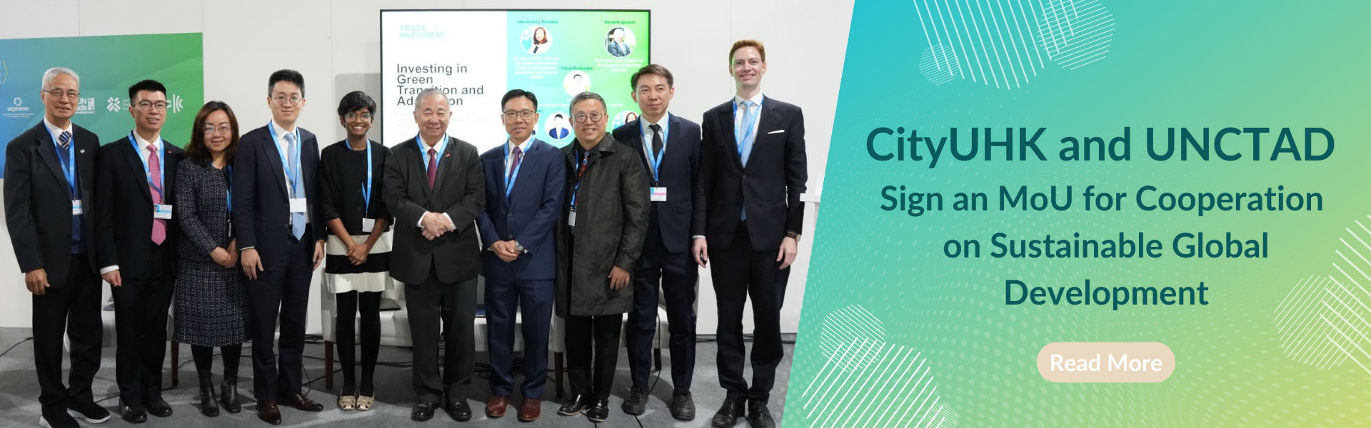 CityUHK and UNCTAD sign an MoU for Cooperation on Sustainable Global Development