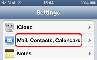 Mail, Contacts, Calendars