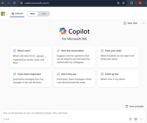 MS Copilot for Enterprise's Page