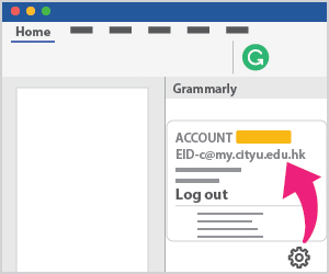 Under Home tab, open Grammarly and then Settings icon