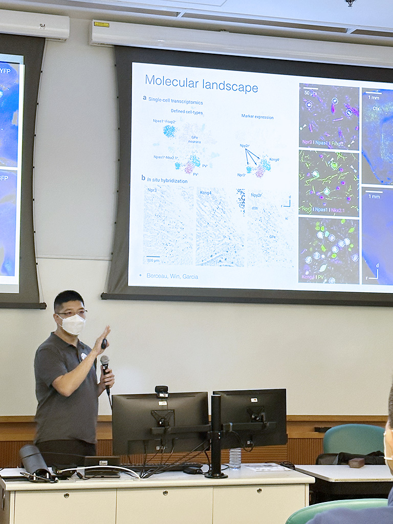 Dr C. Savio Chan delivered a seminar on Neuronal Diversity in the Basal Ganglia and Motor Control on 22 February 2023.