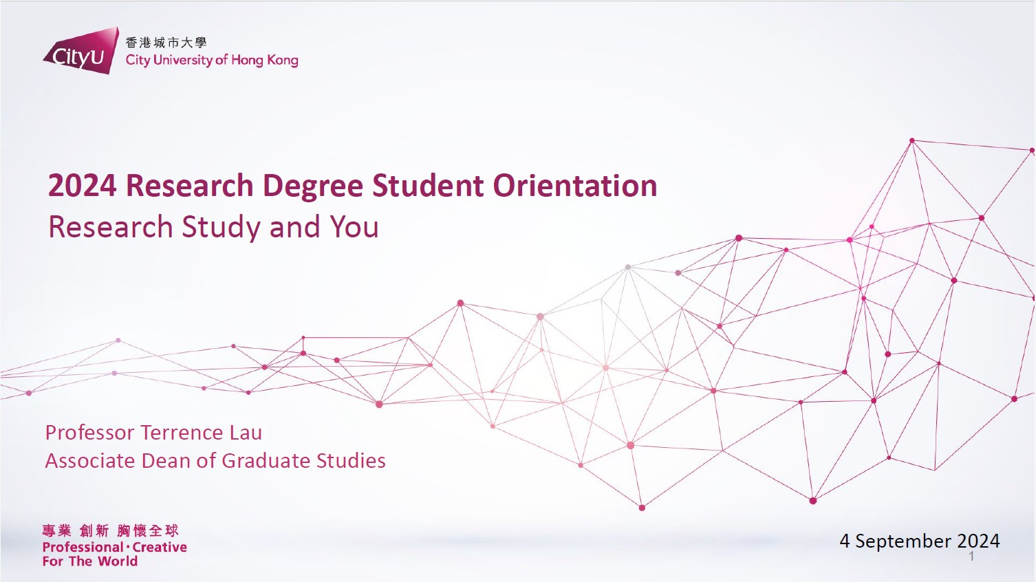 Research Postgraduate Studies at CityU by Associate Dean of Graduate Studies